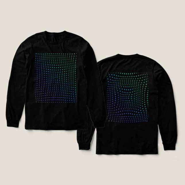 Flytande flytande Rörelse Mönster T-Shirt (Design framsida och baksida)