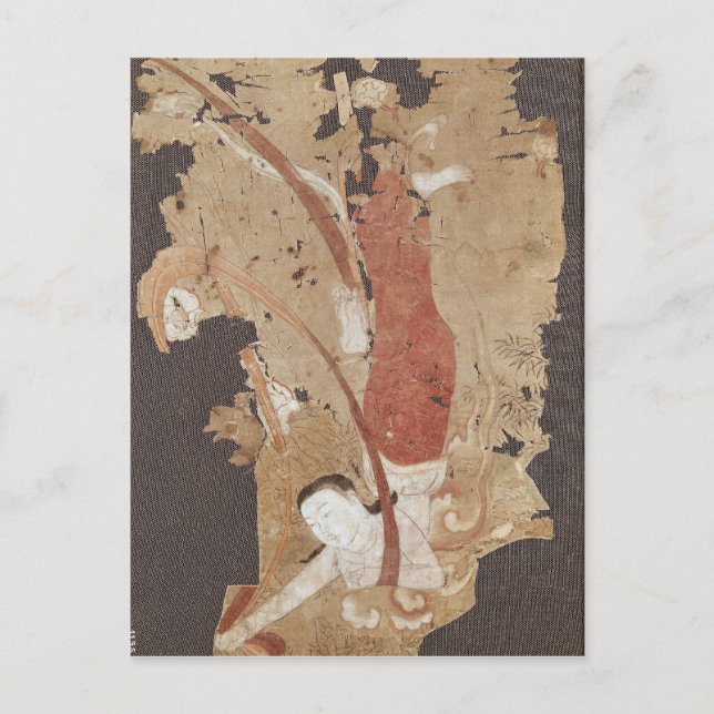 Flytande genie eller Apsaras från Dunhuang Vykort (Framsida)