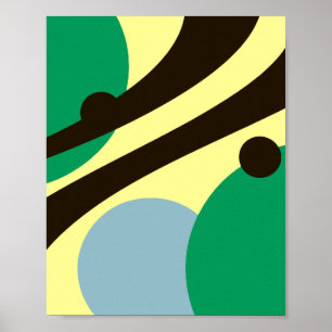 Flytande geometri i harmoniska färger poster