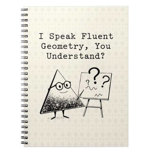 Flytande geometri talare Math Wizard Smart Design Anteckningsbok (Framsidan)