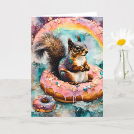 Flytande Glazed Donut Funny Sweet Kort