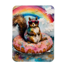Flytande Glazed Donut Funny Vacation Magnet
