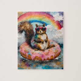 Flytande Glazed Donut Funny Vacation Pussel