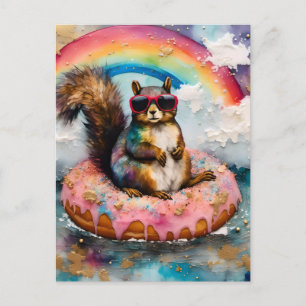 Flytande Glazed Donut Funny Vacation Vykort