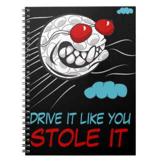 Flytande Golf Boll med solglasögon och Funny Quote Anteckningsbok