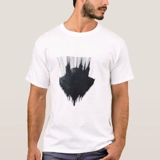Flytande gotisk katedral surreal grafisk t-shirt