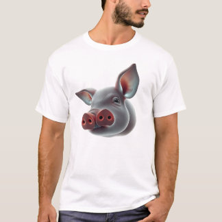 Flytande Gris Ansikte Art T Shirt