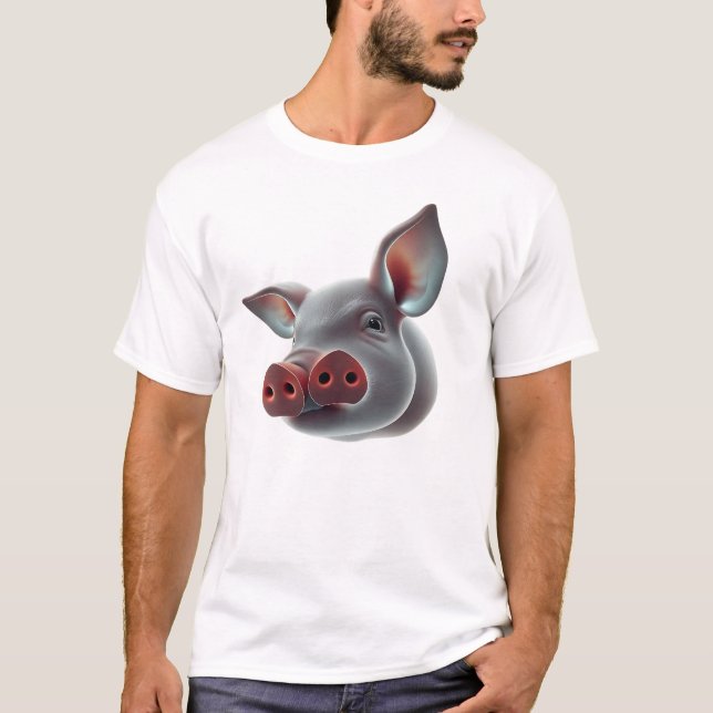 Flytande Gris Ansikte Art T Shirt (Framsida)