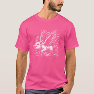 Flytande Gris Farmer Funny Hog Piggy Farm Animal O T Shirt