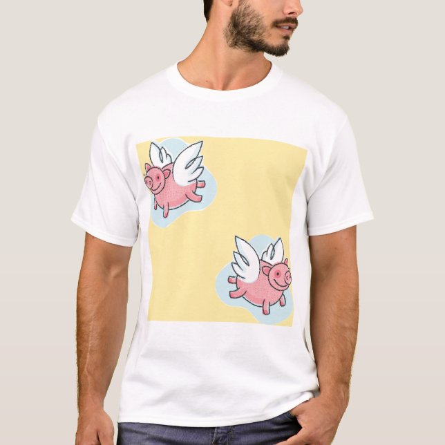 Flytande Grisar för kinesiska nyårsafton 2019 Man- T Shirt (Framsida)