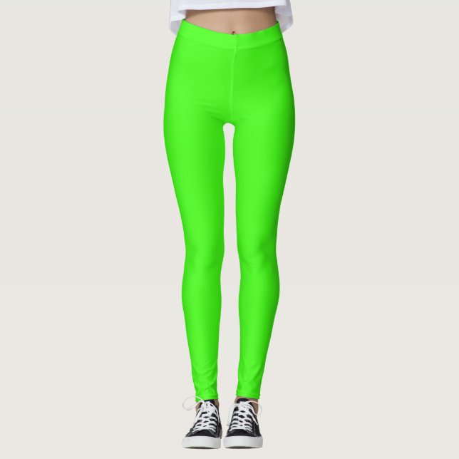Flytande grönt leggings (Framsida)