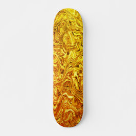 flytande guld mini skateboard bräda 18,5 cm