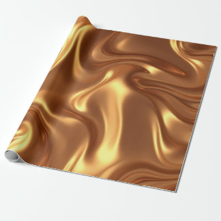 Flytande Guld Siden Lyxig Textil Inpackningspapper Presentpapper