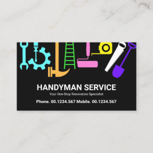 Flytande Handyman Construction Verktyg ConTRAT Visitkort