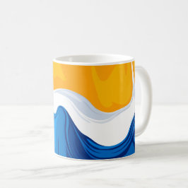 Flytande harmoni av värme och djup kaffemugg