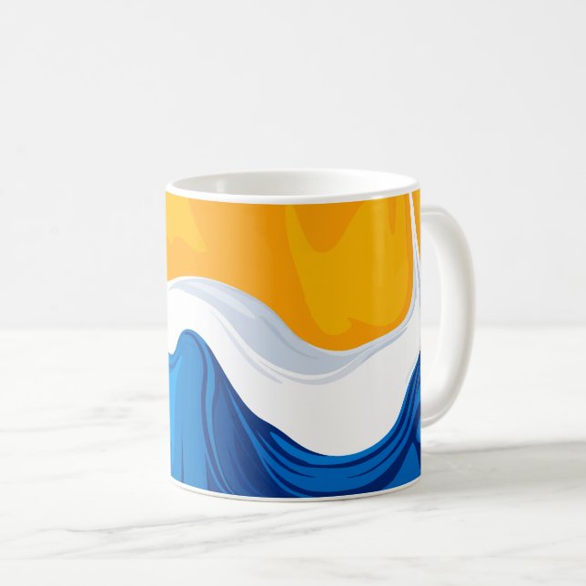 Flytande harmoni av värme och djup kaffemugg (Framsida höger)