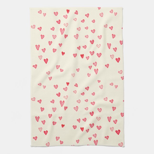Flytande hearts Kitchen Towel 16 tum x 24 tum Kökshandduk (Vertikal)