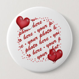 Flytande hjärtballonger Fotoram Knapp