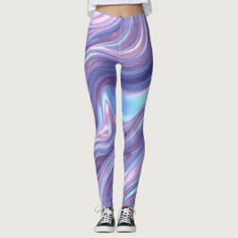 Flytande holografiskt flöde – Sömlös abstrakt Leggings