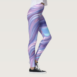 Flytande holografiskt flöde – Sömlös abstrakt Leggings