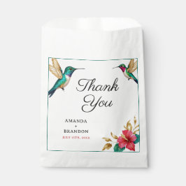 Flytande Hummingbird Red Tropical Flower Bröllop