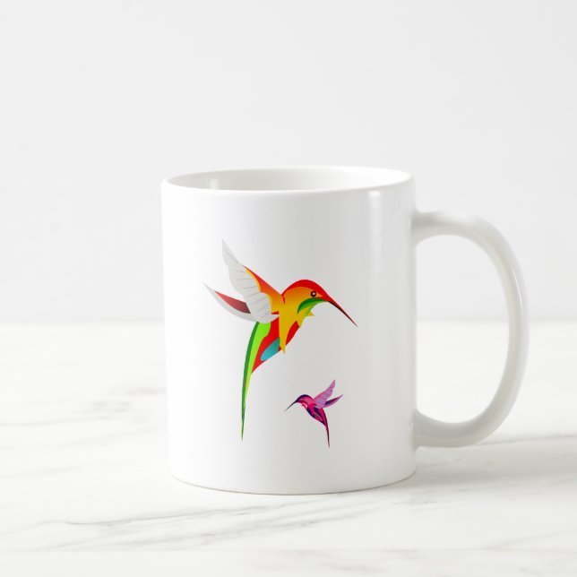 Flytande hummingfåglar kaffemugg (Höger)
