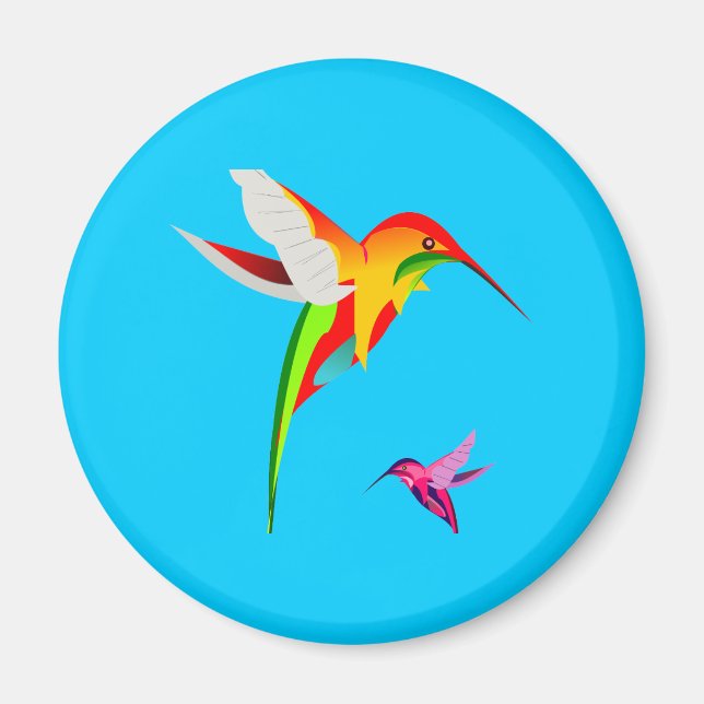 Flytande hummingfåglar magnet (Framsidan)