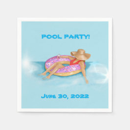 Flytande i Bassäng i Sprinkle Donut Flyter Pappersservett