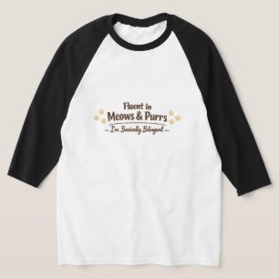 Flytande i jamande och spinnande - Roligt kattälsk T Shirt