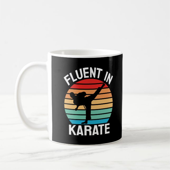 Flytande i karate Rolig karate Kaffemugg (Vänster)