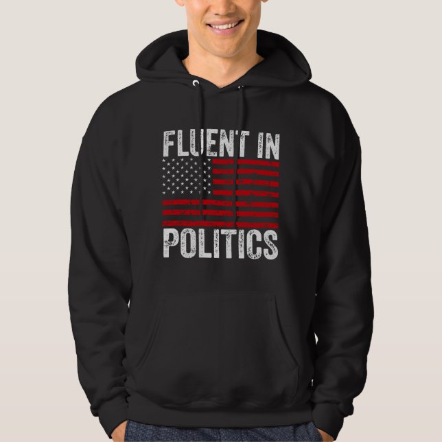 Flytande i politik  hoodie (Framsida)