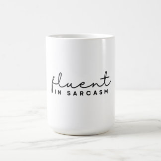Flytande i sarkasm, rolig minimalistisk sarkastisk kaffemugg