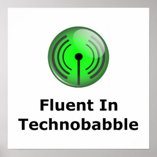 Flytande i Technobabble Poster