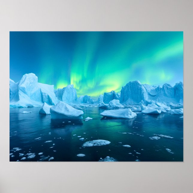 Flytande Iceberg Paradise Poster (Framsidan)