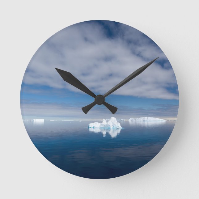 Flytande is i Antarctica Rund Klocka (Framsida)