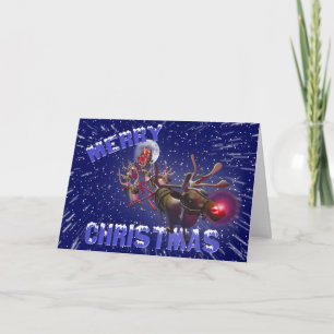 Flytande Jultomten Red Nposed Reindeer Helgkort
