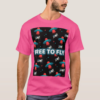 Flytande kor och fåglar t shirt