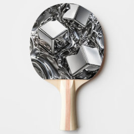 Flytande krom skateboard - Spegel Silver Metall Pingisracket