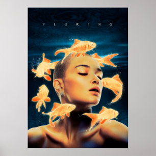 Flytande kvinnor och guldfisk poster