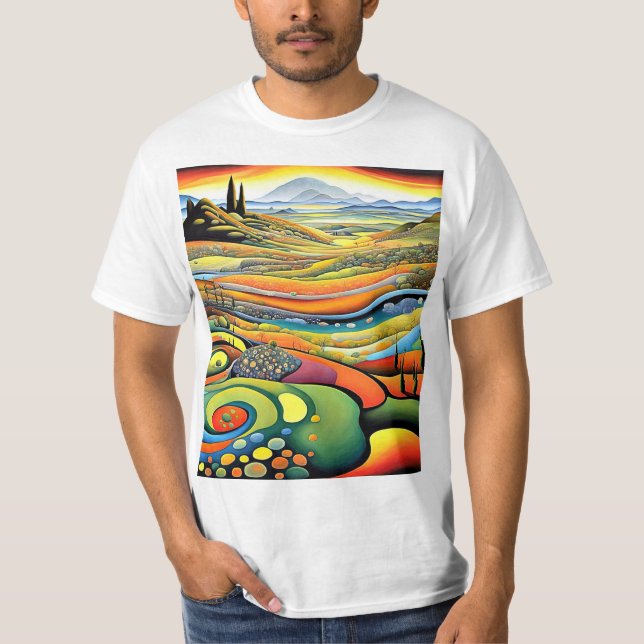 Flytande landskap t shirt (Framsida)
