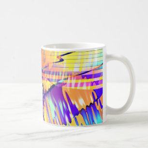 Flytande linjer och vågor kaffemugg