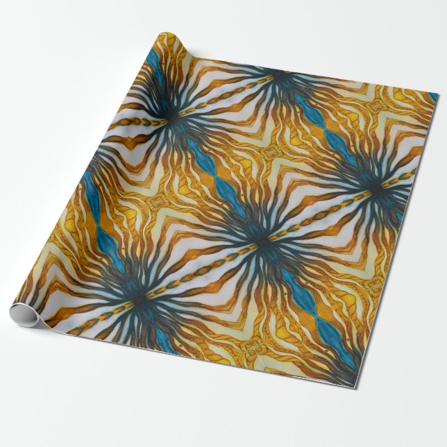 Flytande Linjer Presentpapper (Utrullad)