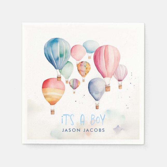 Flytande luftballonger sin pappra roligt pappersservett (Framsidan)