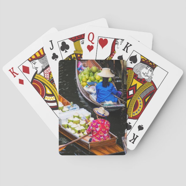 Flytande marknad i Bangkok Casinokort (Baksidan)