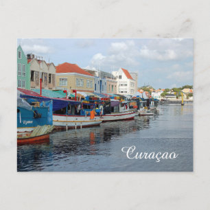 Flytande marknad i Curacao Vykort
