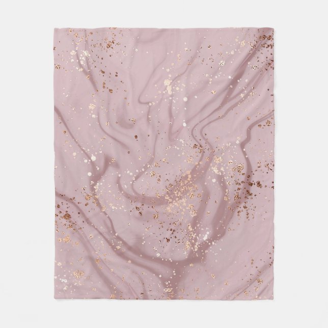 Flytande marmor: Artister i Ro Guld. Fleecefilt (Framsidan)