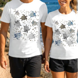 Flytande marmor Havssköldpaddor Havsmönster T Shirt