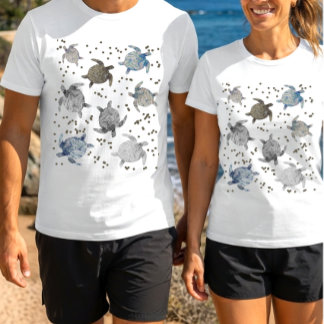 Flytande marmor Havssköldpaddor Havsmönster T Shirt