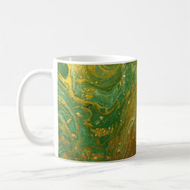 Flytande marmor mönster kaffemugg (Vänster)
