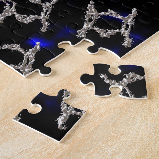 Flytande Metall Guld och Silver Mandela Pussel (Sidan)